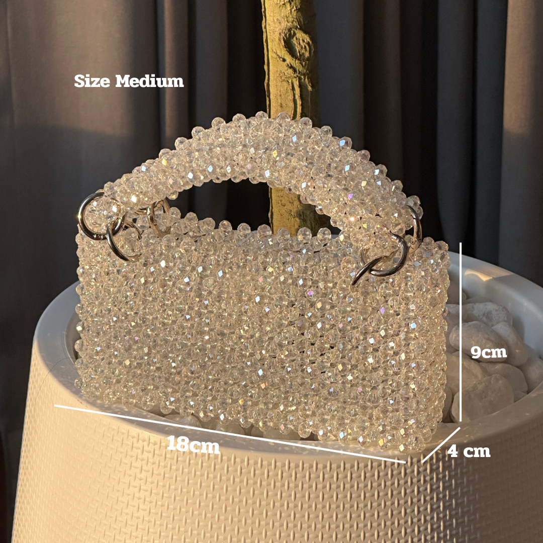 Crystal beaded bag - Clear