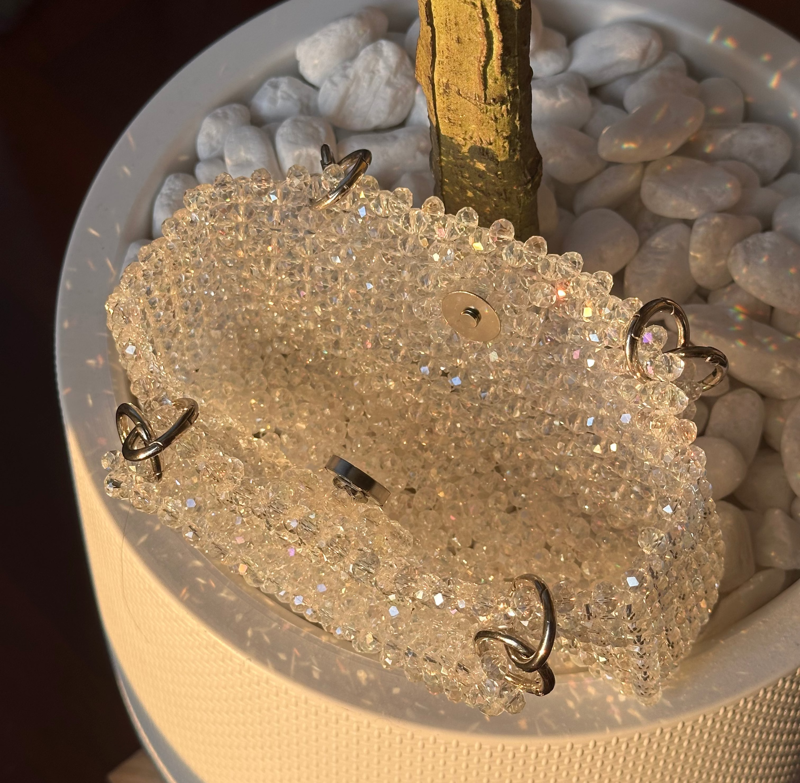 Crystal beaded bag - Clear